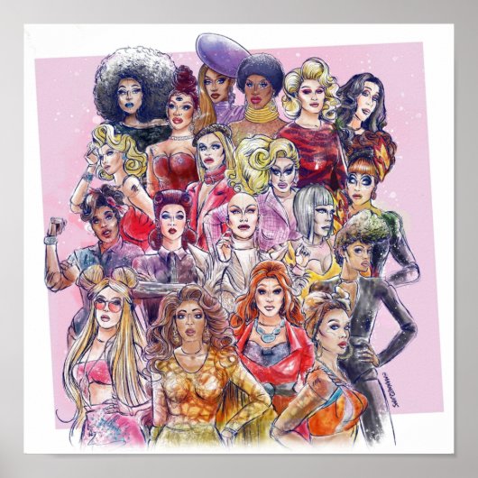 RuPauls Drag Race Alle winnaars Poster (Voorkant)