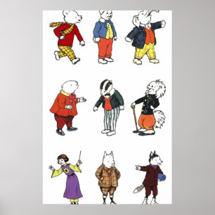 Rupert Beer en vrienden Poster
