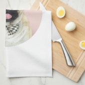 Rupert la serviette de thé de carlin (Quart Plié)