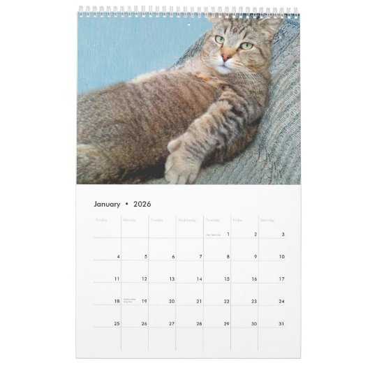 Rupie Shop Cute Cat Calendrier (Jan 2026)