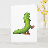 Rups als inline skater met inline skates kaart (Gele Bloem)