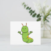 Rups bij yogameditatie briefkaart (Staand voorkant)