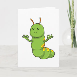 Rups bij yogameditatie kaart