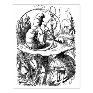 Rups die waterpijp rookt Alice in Wonderland Rubberstempel