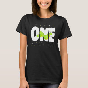 Rups Eén Jaar Verjaardag Kinderen Vlinders T-shirt