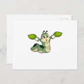 Rups Laat Bladeren Achter Briefkaart (Voorkant / Achterkant)