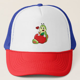 Rups met appel trucker pet