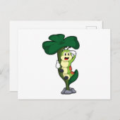 Rups met blad briefkaart (Voorkant / Achterkant)