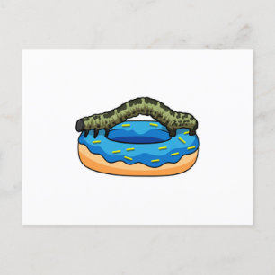 Rups met Donut Briefkaart