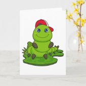 Rups met dopje kaart (Gele Bloem)