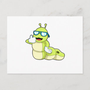 Rups met een Bril Briefkaart