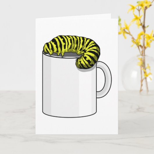 Rups Met Mok Kaart (Gele Bloem)