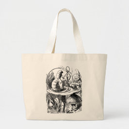 Rups van Alice In Wonderland Grote Tote Bag