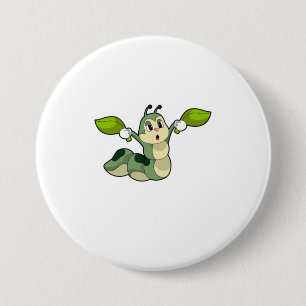 Rups verlaat ronde button 7,6 cm