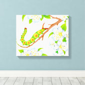 rupsbloesems canvas afdruk (Insitu (Houten vloer))