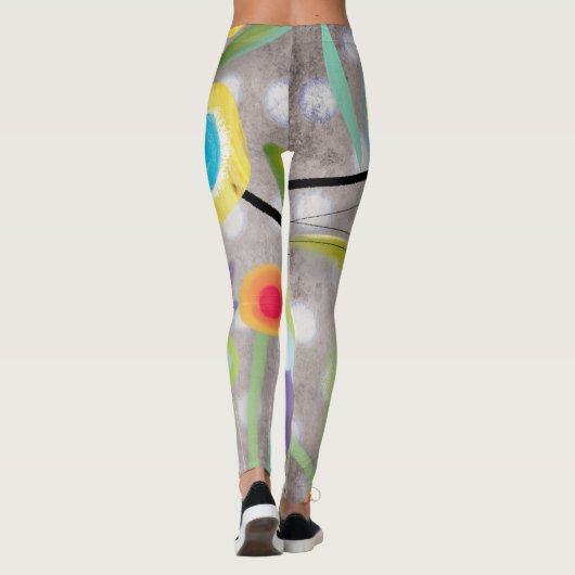 Rupydetequila bloemillustratie leggings (Achterkant)