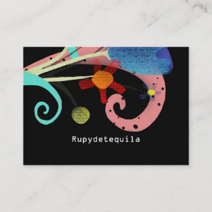 Rupydetequila Cute Flora Black Visitekaartje