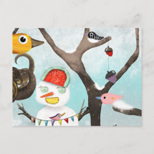 Rupydetequila Winter Snowman Briefkaart