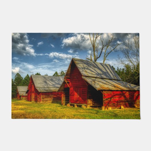 Rural America Red Barn Deurmat (Voorkant)
