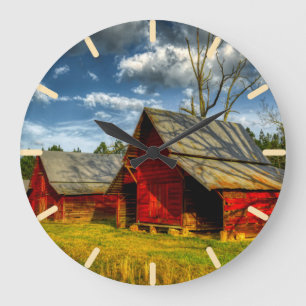 Rural America Red Barn Grote Klok