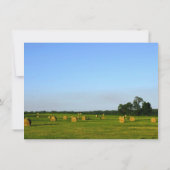 Rural Boerderij Hay Bales Country Wedding Invitati Kaart (Achterkant)