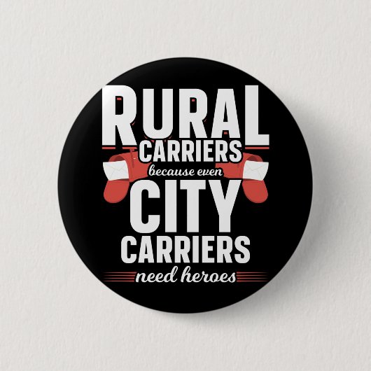 Rural Carriers Funny Mailman Delivery Ronde Button 5,7 Cm (Voorkant)