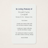 Rural Fields Sunset Visitekaartje (Achterkant)