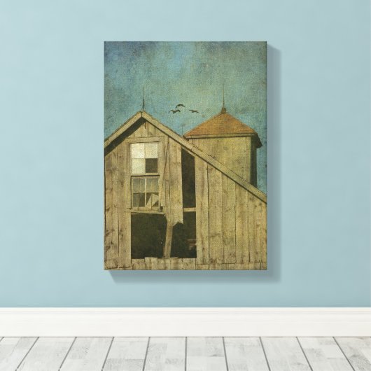 Rural Iowa Barn 5 Canvas Afdruk (Insitu (Houten vloer))