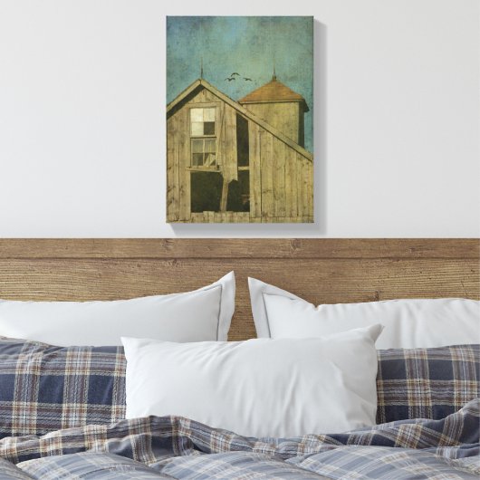 Rural Iowa Barn 5 Canvas Afdruk (Insitu (Slaapkamer))