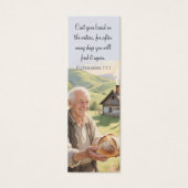 Rural landscape bookmark with motivating Bible (Devant)