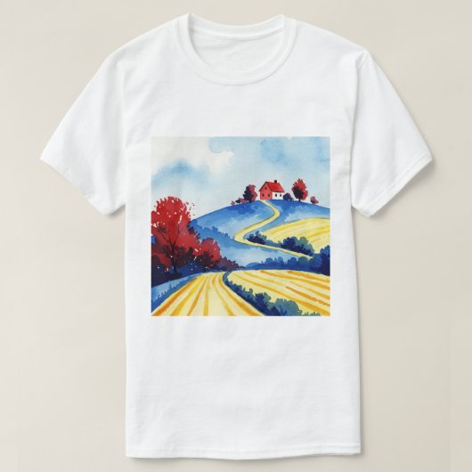 Rural landscape t-shirt (Design voorkant)
