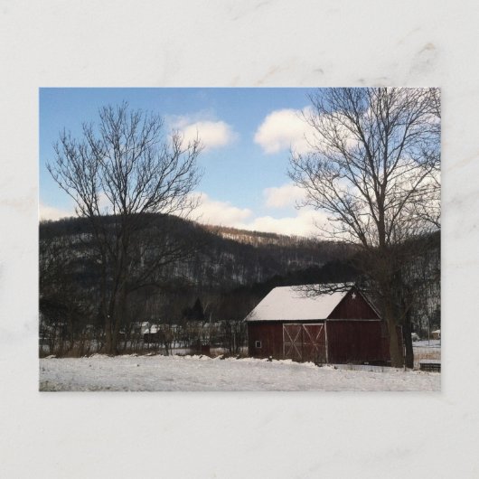 Rural Pennsylvania Barn in Winter Briefkaart (Voorkant)