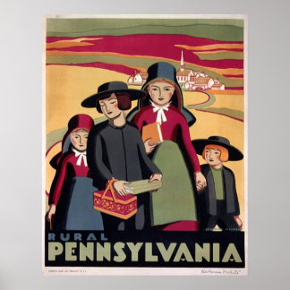 Rural Pennsylvania WPA Art Poster Print