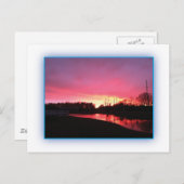 Rural Pink Sunset Briefkaart (Voorkant / Achterkant)