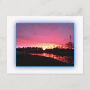 Rural Pink Sunset Briefkaart