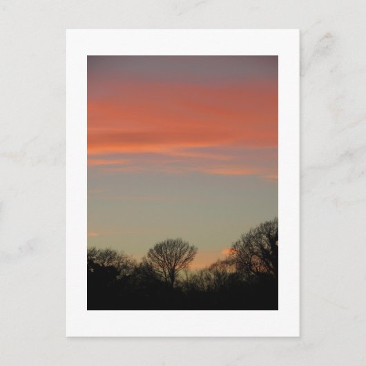 Rural Sunset (Winter): Cheshire, Engeland Briefkaart (Voorkant)