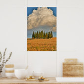 Rural Tuscany Cypress Trees Poster (Keuken)