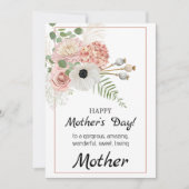 Rurale bloemen Moederdagkaart – Samen bloeien Feestdagenkaart (Voorkant)