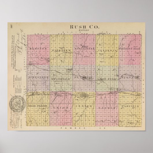 Rush County, Kansas Poster (Voorkant)