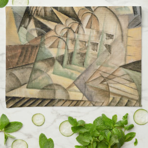 Rush Hour, New York door Max Weber,  Cubisme Theedoek