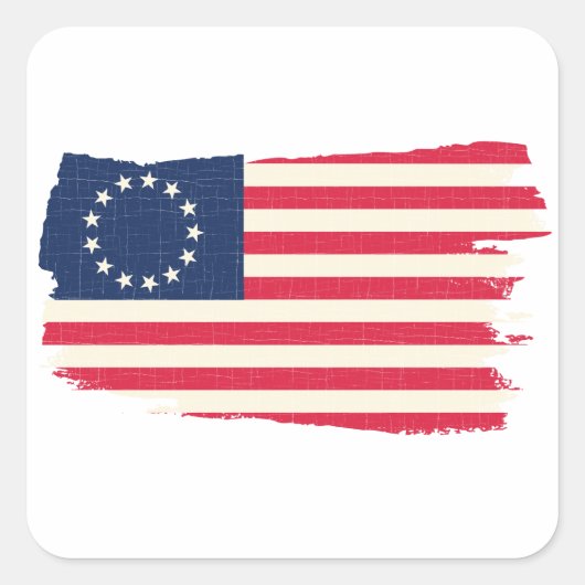 rush-limbaugh betsy ross Flag Vierkante Sticker (Voorkant)