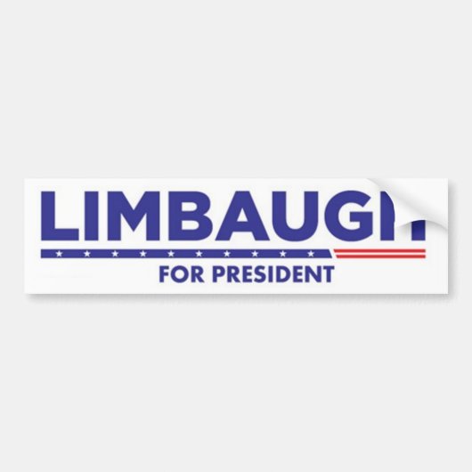 Rush Limbaugh voor de Bumpersticker van Presidente (Voorkant)