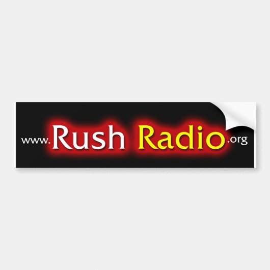 Rush Radio Bumpersticker (Voorkant)