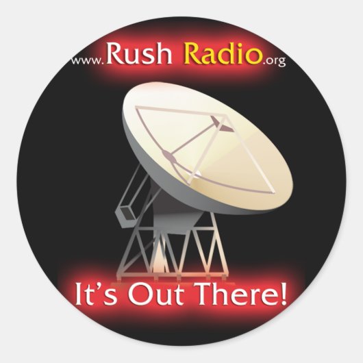 Rush Radio Sticker Round (Devant)
