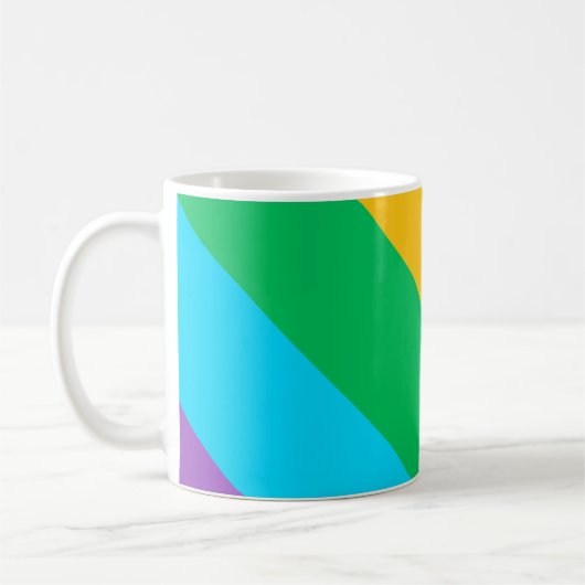 Rush Rainbow | Diagonal Pride Stripes Classic Mug (Gauche)