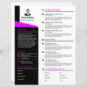 Rush Sorority Modern CV Sjabloon (Voorkant / Achterkant)