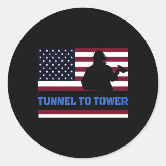 Rush Tunnel naar toren brandweerman Ronde Sticker