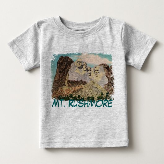 Rushmore geschilderd Baby Shirt (Voorkant)