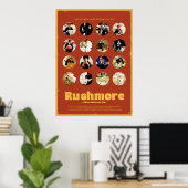 Rushmore met de vele gezichten van Max Fischer Poster (Thuiskantoor)