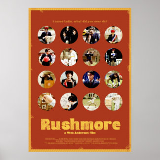 Rushmore met de vele gezichten van Max Fischer Poster